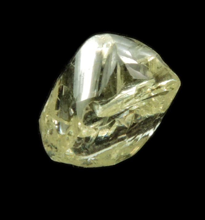 Diamond (1.99 carat superb cuttable gem-grade yellow complex diamond) from Matto Grosso, Brazil