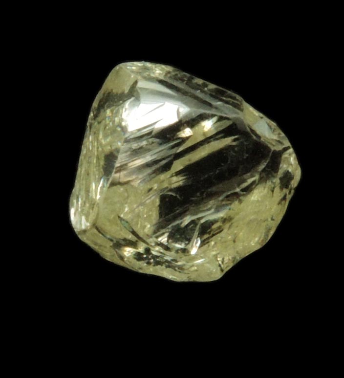 Diamond (1.99 carat superb cuttable gem-grade yellow complex diamond) from Matto Grosso, Brazil