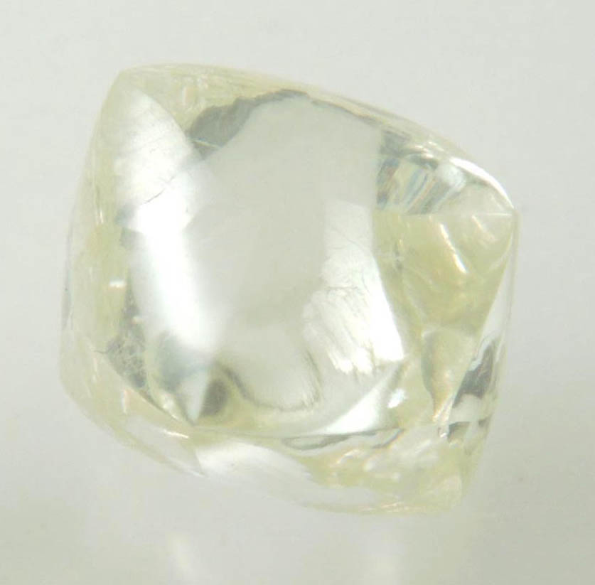 Diamond (2.32 carat superb cuttable gem-grade pale-yellow octahedral diamond) from Almazy Anabara Mine, Sakha Republic, Siberia, Russia