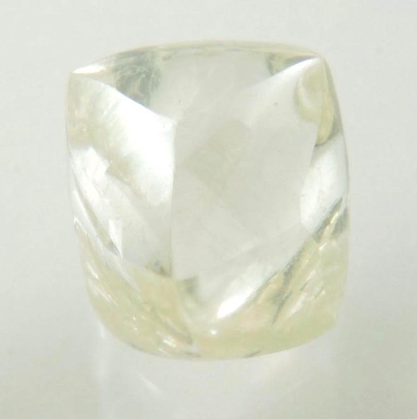 Diamond (2.32 carat superb cuttable gem-grade pale-yellow octahedral diamond) from Almazy Anabara Mine, Sakha Republic, Siberia, Russia