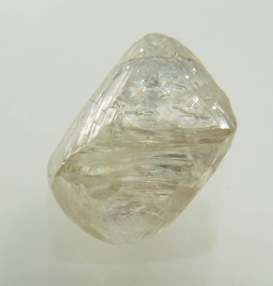 Diamond (3.50 carat pale-gray asymmetric octahedral crystal) from Vaal River Mining District, Northern Cape Province, South Africa