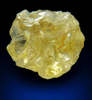 Diamond (1.01 carat yellow cavernous cubic uncut rough diamond) from Mbuji-Mayi, 300 km east of Tshikapa, Democratic Republic of the Congo