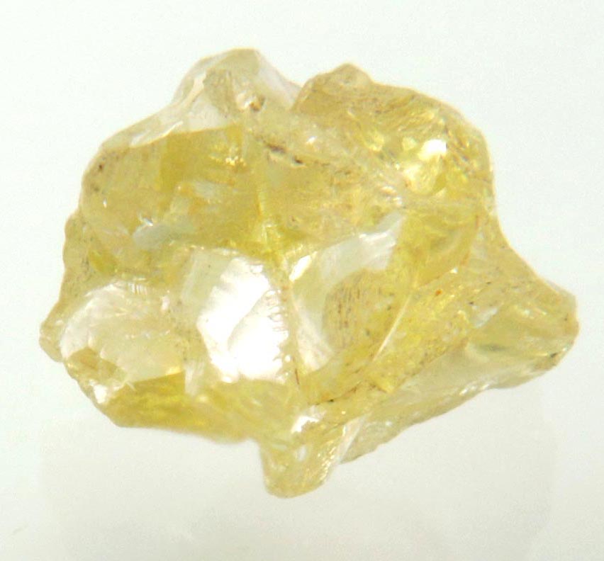 Diamond (1.01 carat yellow cavernous cubic uncut rough diamond) from Mbuji-Mayi, 300 km east of Tshikapa, Democratic Republic of the Congo