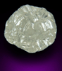 Diamond (2.41 carat pale-gray cavernous cubic uncut rough diamond) from Diavik Mine, East Island, Lac de Gras, Northwest Territories, Canada
