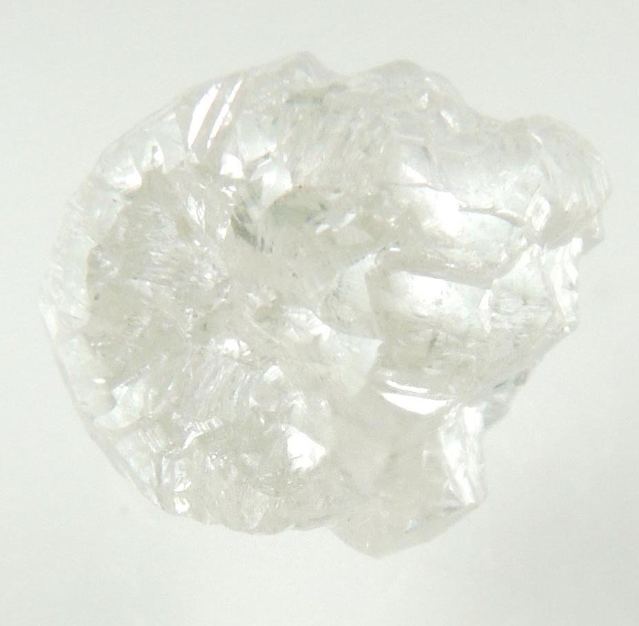 Diamond (2.41 carat pale-gray cavernous cubic uncut rough diamond) from Diavik Mine, East Island, Lac de Gras, Northwest Territories, Canada