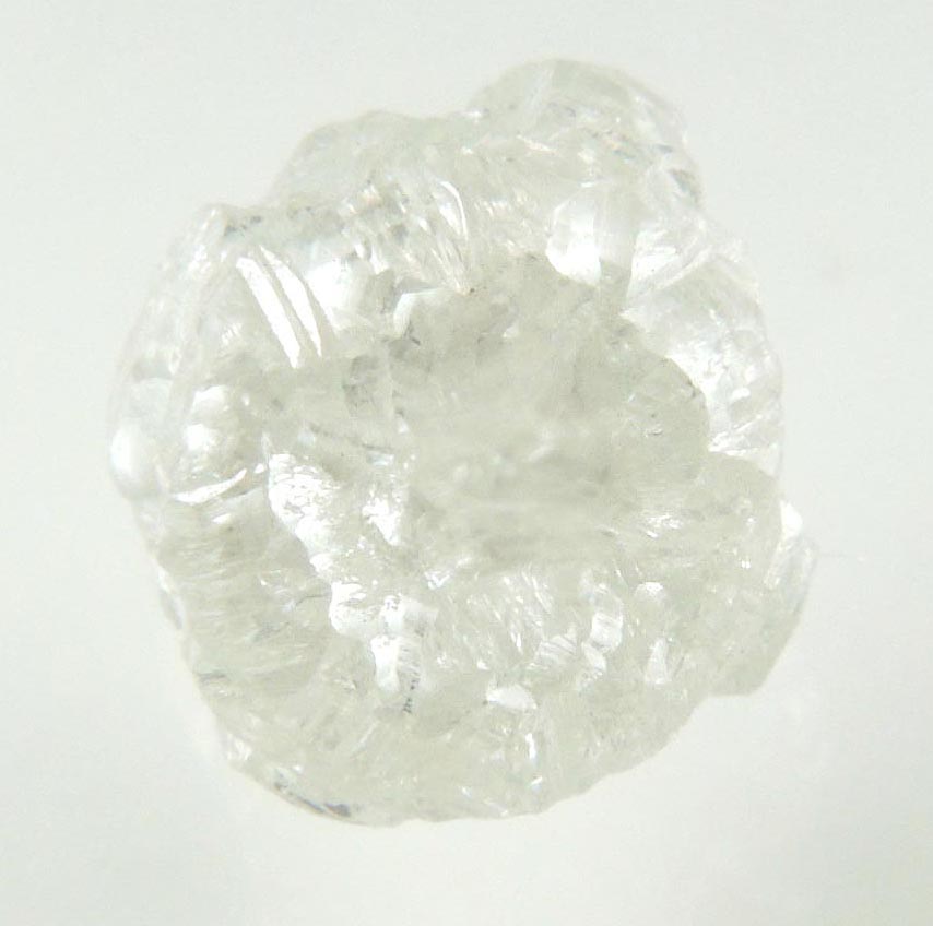 Diamond (2.41 carat pale-gray cavernous cubic uncut rough diamond) from Diavik Mine, East Island, Lac de Gras, Northwest Territories, Canada