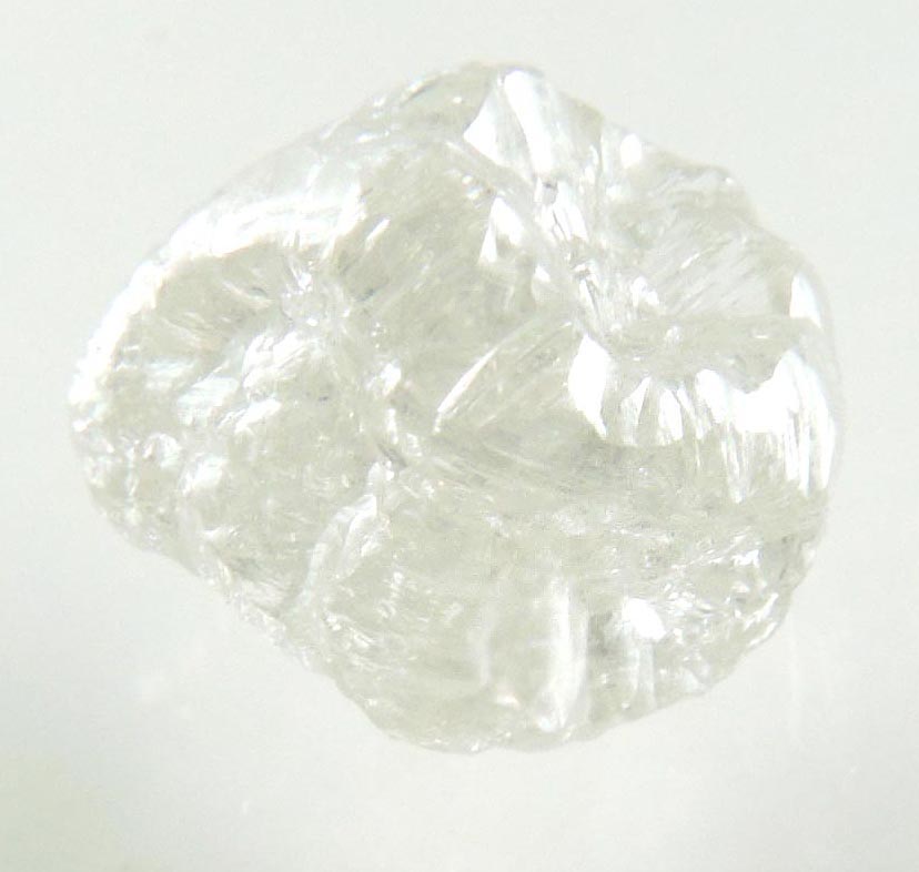 Diamond (2.41 carat pale-gray cavernous cubic uncut rough diamond) from Diavik Mine, East Island, Lac de Gras, Northwest Territories, Canada