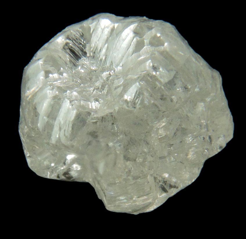 Diamond (2.41 carat pale-gray cavernous cubic uncut rough diamond) from Diavik Mine, East Island, Lac de Gras, Northwest Territories, Canada