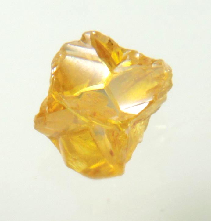 Diamond (0.31 carat fancy intense-yellow cavernous cubic uncut rough diamond) from Mbuji-Mayi, 300 km east of Tshikapa, Democratic Republic of the Congo