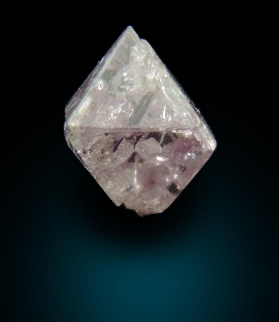 Diamond (0.78 carat pink-gray octahedral uncut diamond) from Sakha (Yakutia) Republic, Siberia, Russia