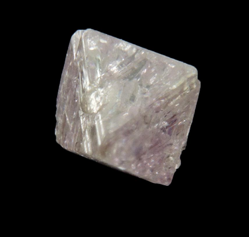 Diamond (0.78 carat pink-gray octahedral uncut diamond) from Sakha (Yakutia) Republic, Siberia, Russia