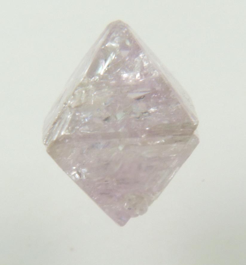 Diamond (0.78 carat pink-gray octahedral uncut diamond) from Sakha (Yakutia) Republic, Siberia, Russia