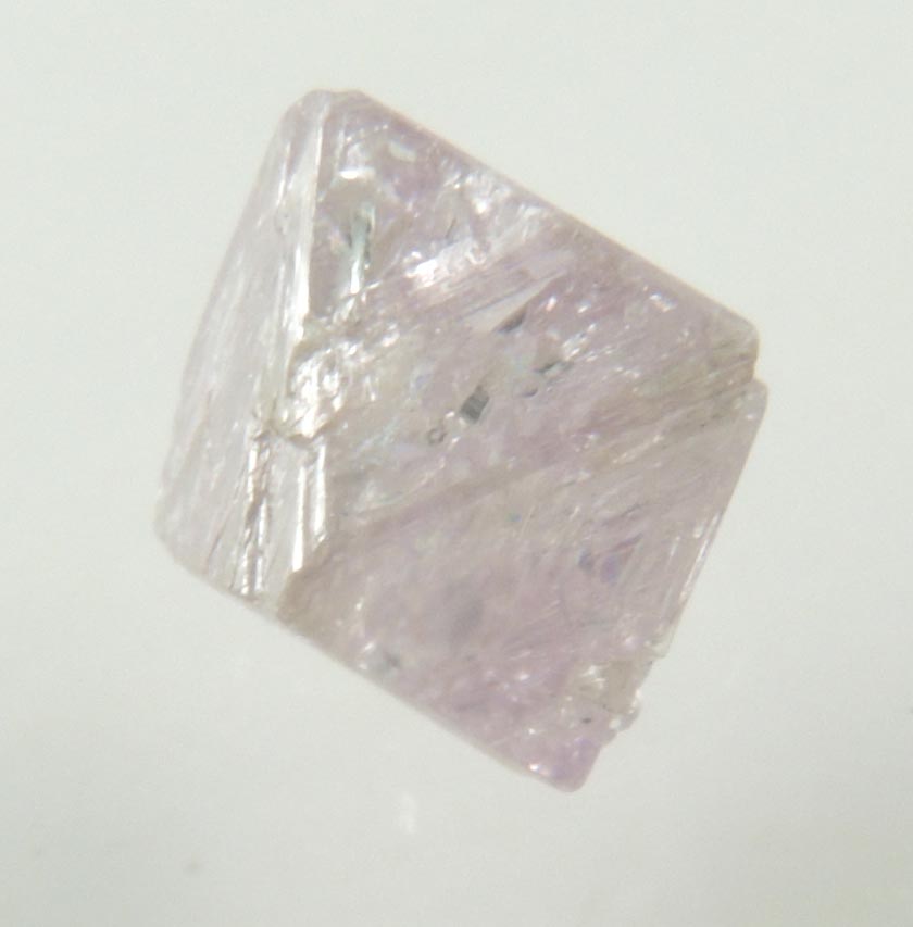 Diamond (0.78 carat pink-gray octahedral uncut diamond) from Sakha (Yakutia) Republic, Siberia, Russia