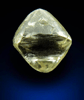 Diamond (0.86 carat yellow gem-quality cuttable octahedral uncut diamond) from Jwaneng Mine, Naledi River Valley, Botswana