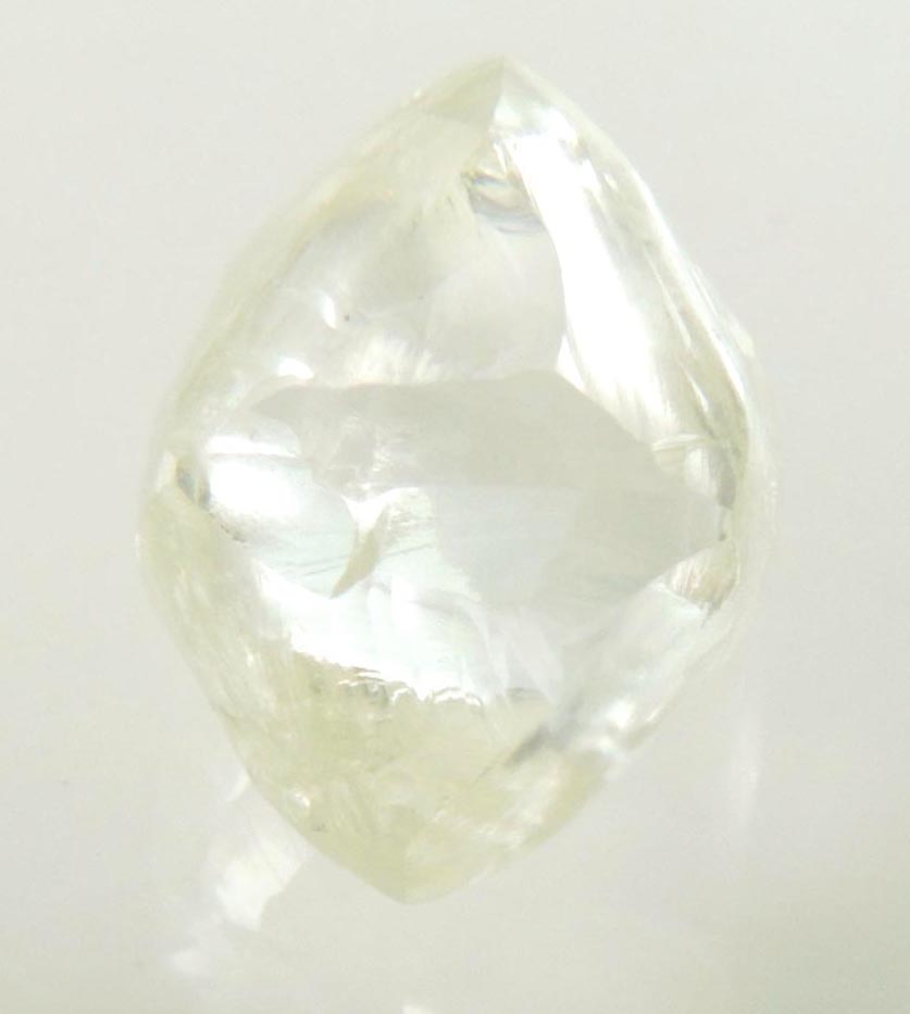 Diamond (2.25 carat superb gem-quality cuttable pale-yellow octahedral diamond) from Almazy Anabara Mine, Sakha (Yakutia) Republic, Siberia, Russia