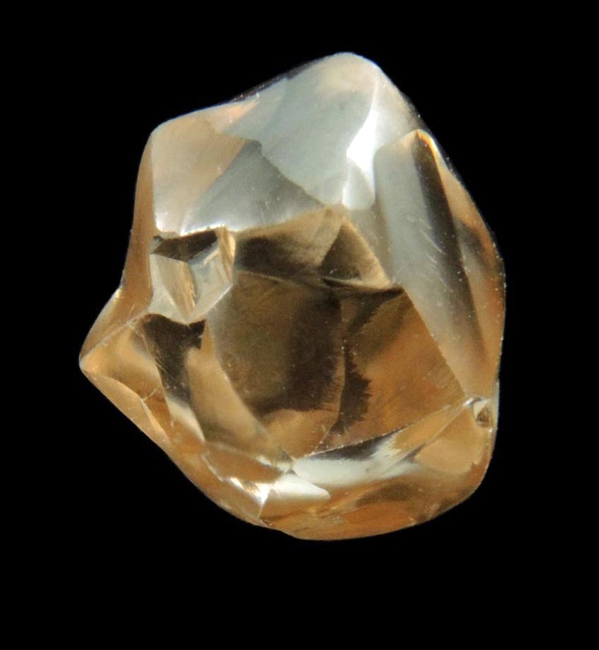 Diamond (3.81 carat superb gem-grade cuttable cognac-colored twinned uncut rough diamonds) from Orapa Mine, south of the Makgadikgadi Pans, Botswana