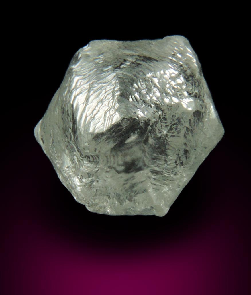 Diamond (2.17 carat superb gem-grade cuttable colorless Star-of-David twinned uncut diamonds) from Orapa Mine, south of the Makgadikgadi Pans, Botswana