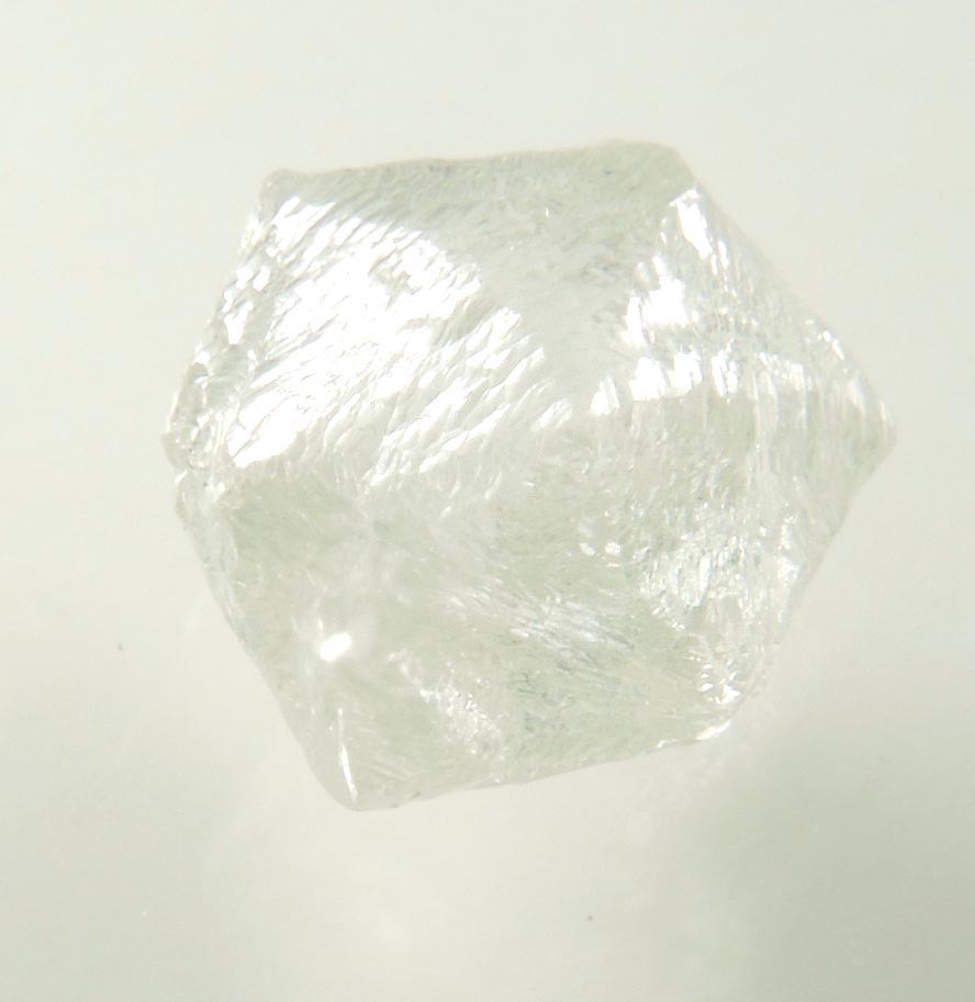 Diamond (2.17 carat superb gem-grade cuttable colorless Star-of-David twinned uncut diamonds) from Orapa Mine, south of the Makgadikgadi Pans, Botswana