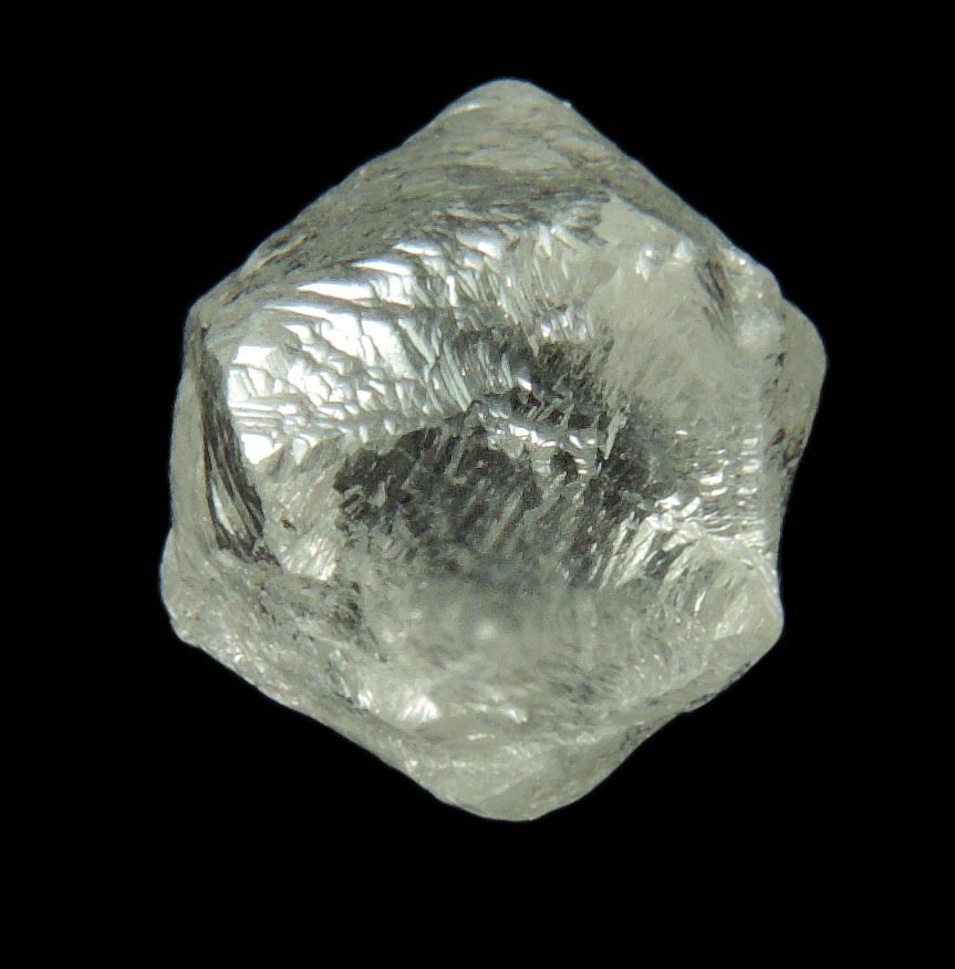 Diamond (2.17 carat superb gem-grade cuttable colorless Star-of-David twinned uncut diamonds) from Orapa Mine, south of the Makgadikgadi Pans, Botswana