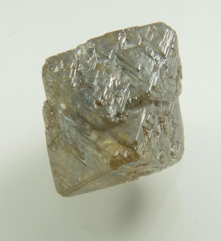 Diamond (9.63 carat brown-gray octahedral crystal) from Oranjemund District, southern coastal Namib Desert, Namibia