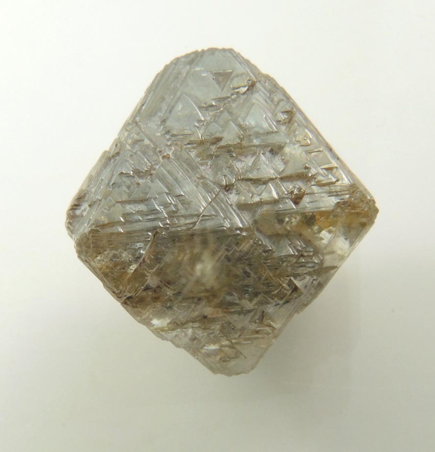 Diamond (9.63 carat brown-gray octahedral crystal) from Oranjemund District, southern coastal Namib Desert, Namibia