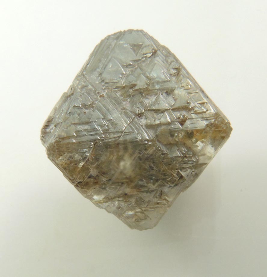 Diamond (9.63 carat brown-gray octahedral crystal) from Oranjemund District, southern coastal Namib Desert, Namibia