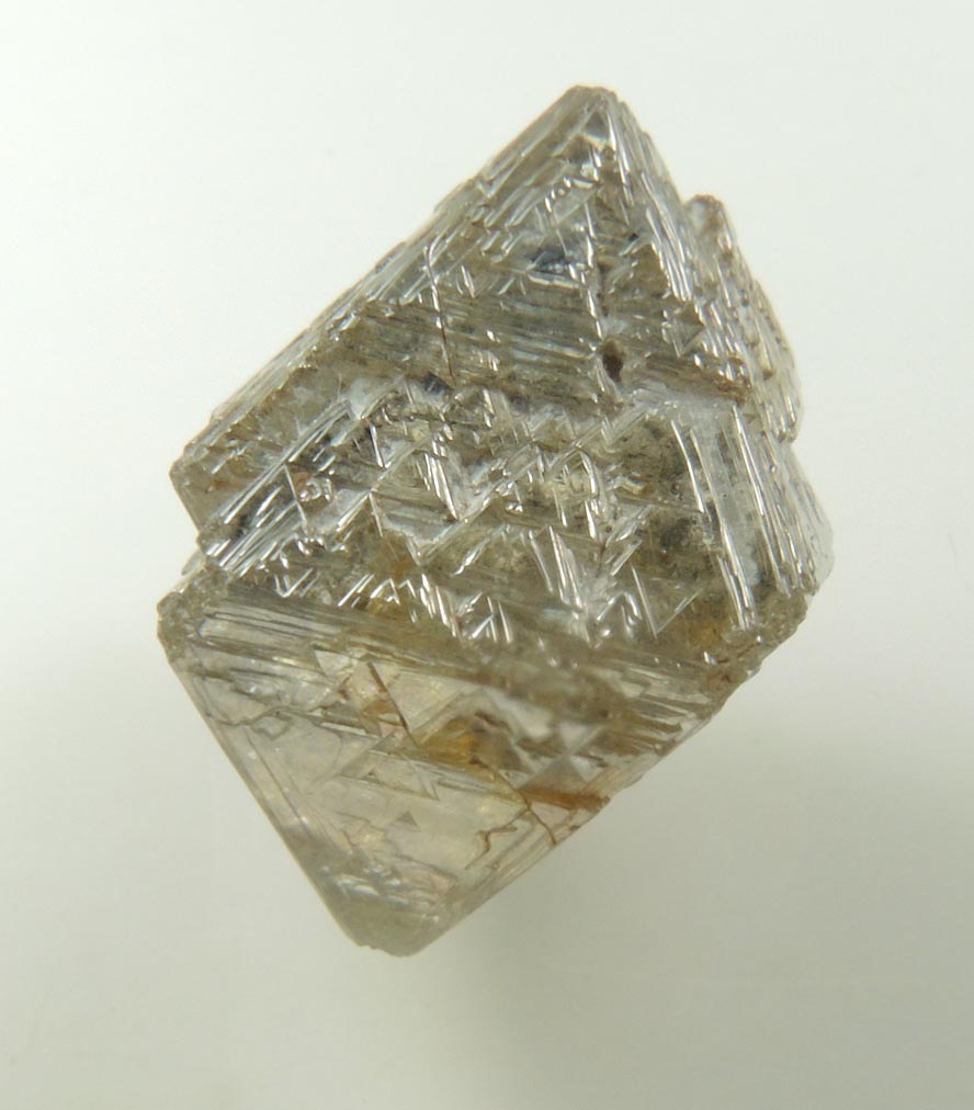 Diamond (9.63 carat brown-gray octahedral crystal) from Oranjemund District, southern coastal Namib Desert, Namibia