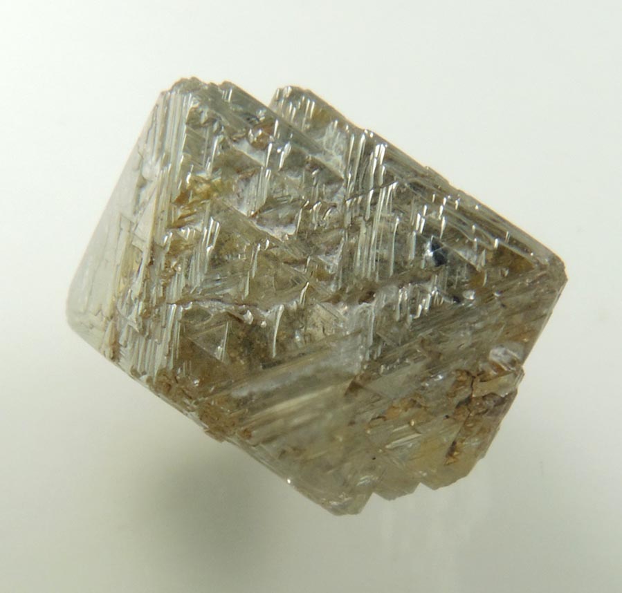 Diamond (9.63 carat brown-gray octahedral crystal) from Oranjemund District, southern coastal Namib Desert, Namibia