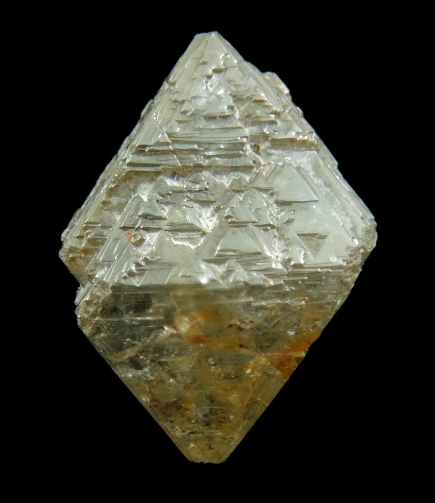 Diamond (9.63 carat brown-gray octahedral crystal) from Oranjemund District, southern coastal Namib Desert, Namibia