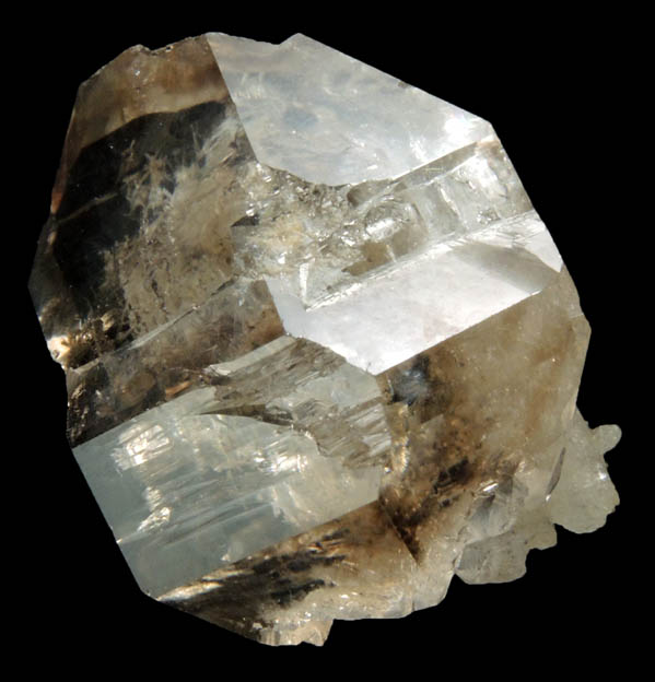 Quartz var. Smoky Quartz from Mount Marie Quarry, 7.5 km southeast of Paris Hill, Oxford County, Maine