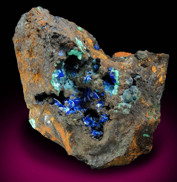 Azurite with minor Malachite from 4750' Level, Morenci Mine, Clifton District, Greenlee County, Arizona