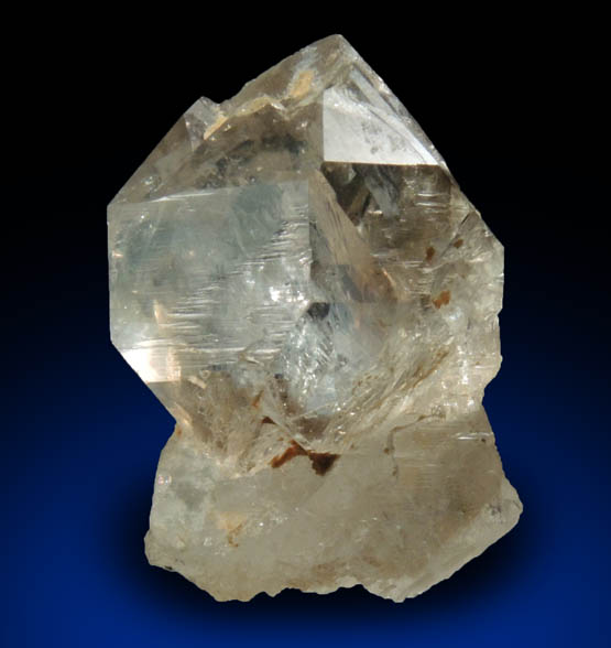 Quartz var. Smoky Quartz on Milky Quartz from Mount Marie Quarry, 7.5 km southeast of Paris Hill, Oxford County, Maine