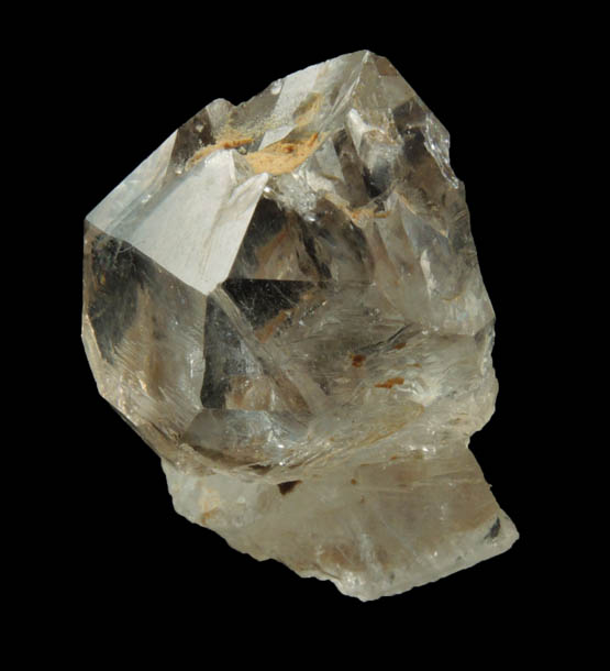 Quartz var. Smoky Quartz on Milky Quartz from Mount Marie Quarry, 7.5 km southeast of Paris Hill, Oxford County, Maine