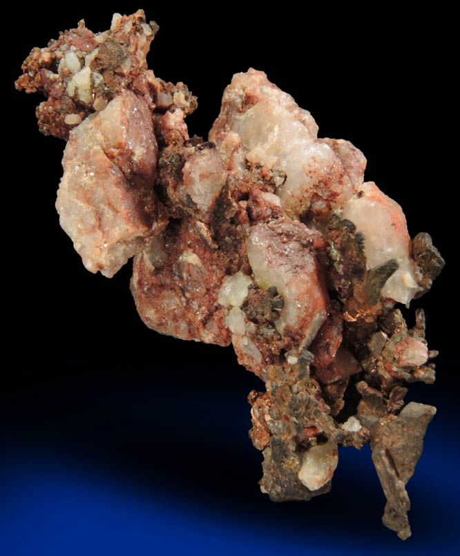 Copper in Quartz from Ray Mine, Mineral Creek District, Pinal County, Arizona