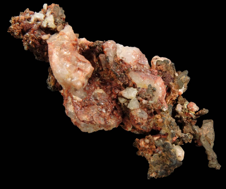 Copper in Quartz from Ray Mine, Mineral Creek District, Pinal County, Arizona