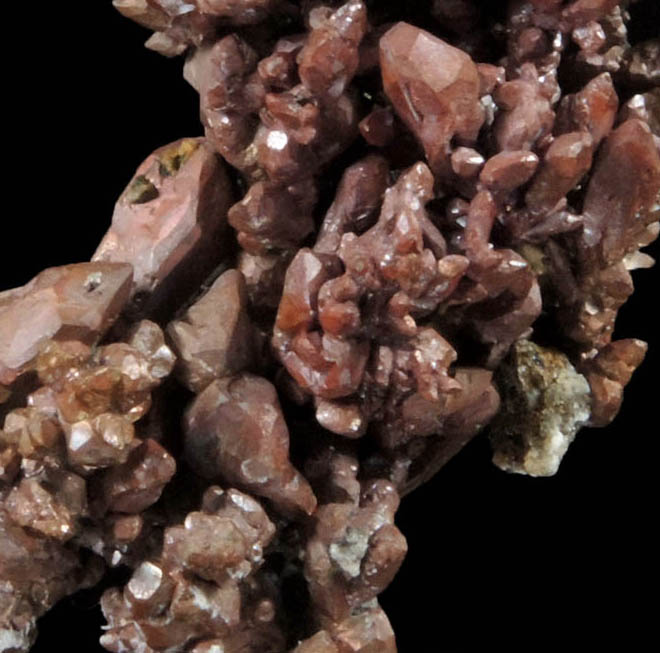 Copper (Spinel Law twinned native copper crystals) from Bou Nahas, Oumjrane, Alnif, Errachidia, Morocco