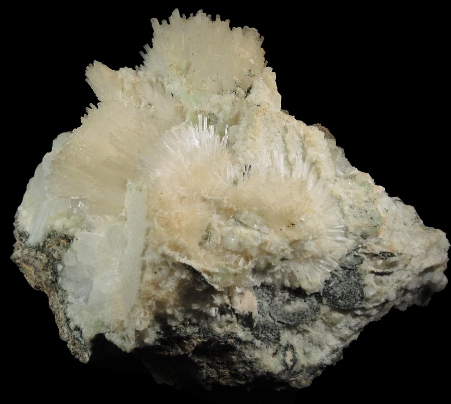 Natrolite, Prehnite, Analcime, Calcite, Apophyllite from Prospect Park Quarry, Prospect Park, Passaic County, New Jersey