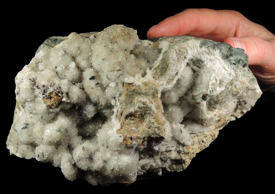 Apophyllite and Babingtonite with Actinolite alteration on Quartz pseudomorphs after Anhydrite from Prospect Park Quarry, Prospect Park, Passaic County, New Jersey