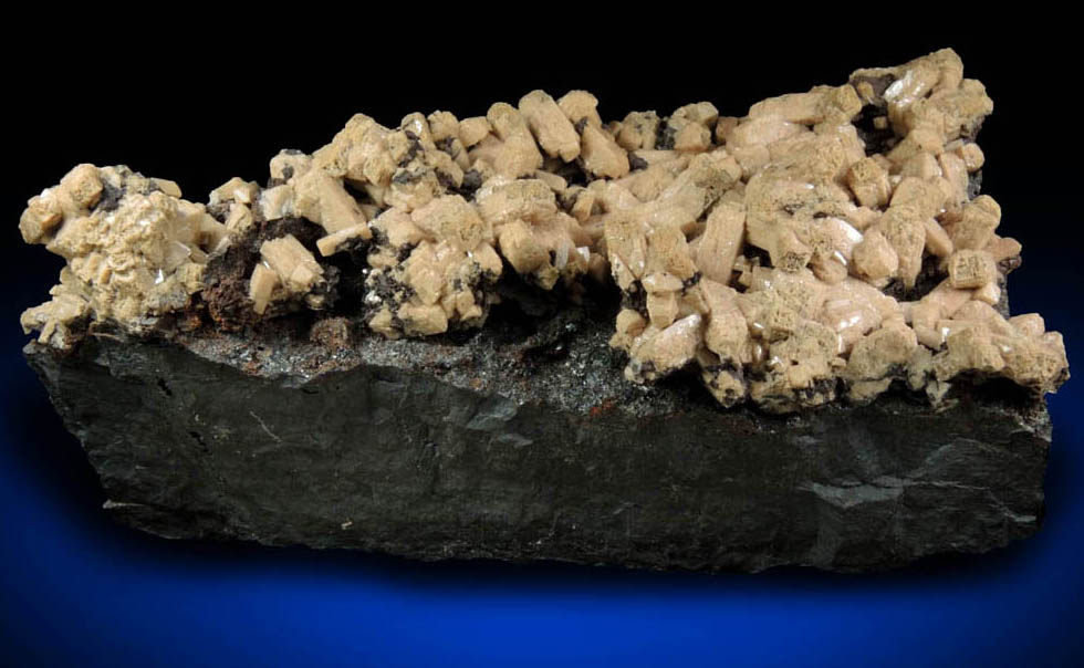 Olmiite on Hematite from N'Chwaning II Mine, Kalahari Manganese Field, Northern Cape Province, South Africa (Type Locality for Olmiite)