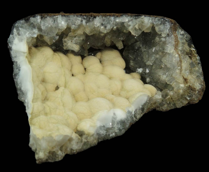 Mesolite over Heulandite from Hvaleyri, 24 km NNE of Reykjavk, Hvalfjrur, Iceland