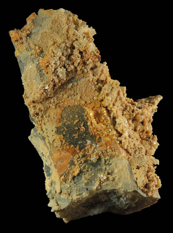 Wulfenite over Quartz from Zomba District, Malawi