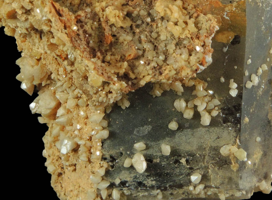 Wulfenite over Quartz from Zomba District, Malawi