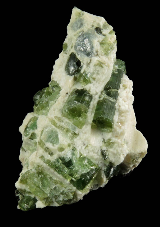 Elbaite Tourmaline in Quartz and Albite from Harvard Quarry, Noyes Mountain, Greenwood, Oxford County, Maine