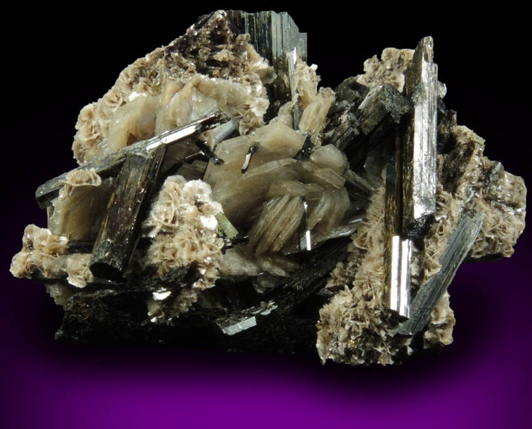 Catapleiite, Polylithionite, Aegirine from Mont Saint-Hilaire, Qubec, Canada