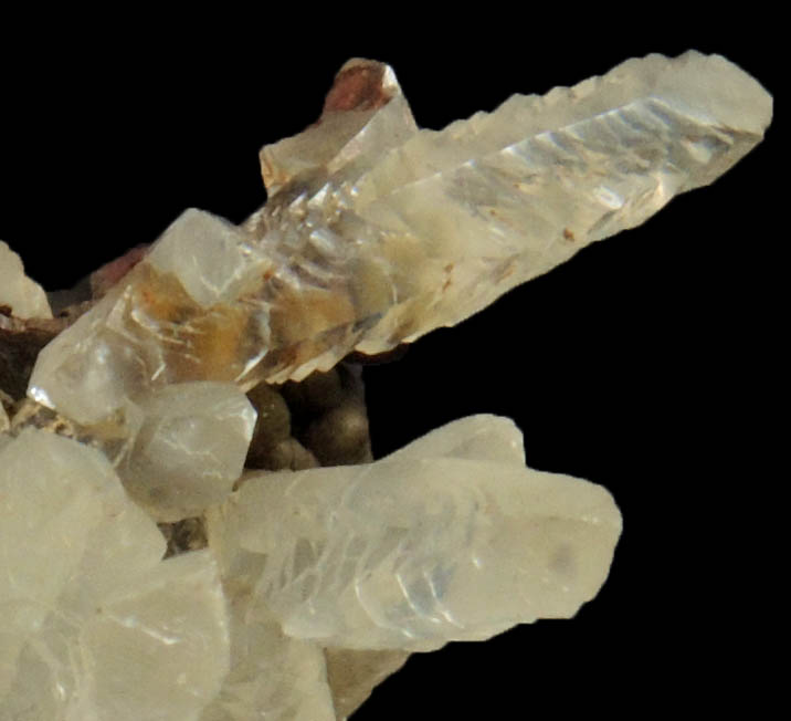 Smithsonite (prismatic hexagonal habit) from Tsumeb Mine, Otavi-Bergland District, Oshikoto, Namibia