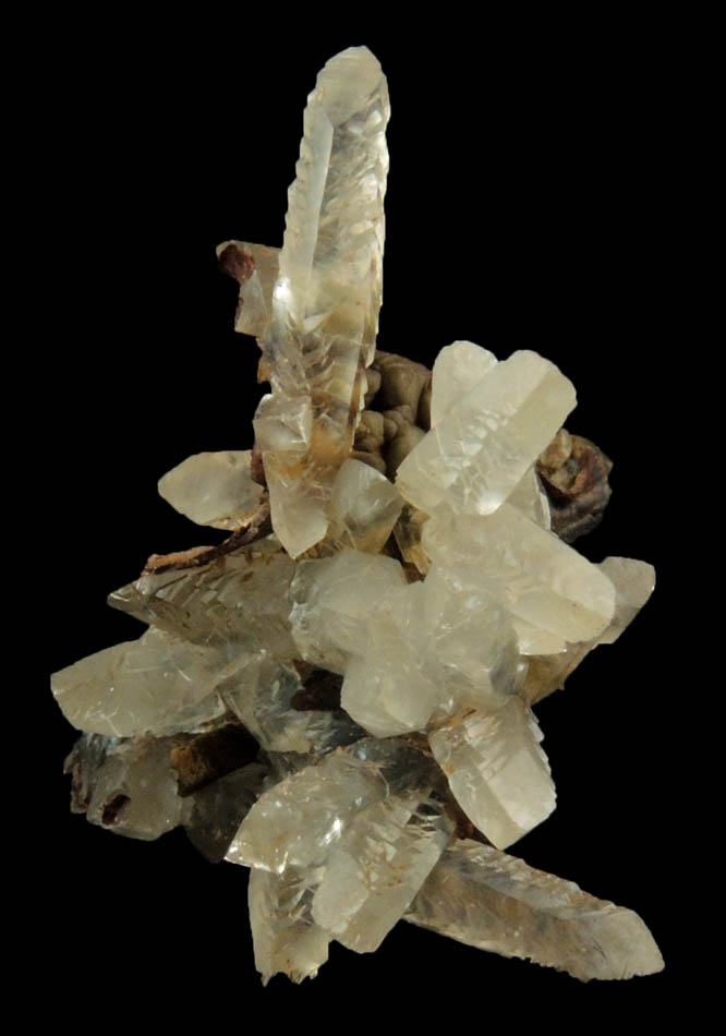 Smithsonite (prismatic hexagonal habit) from Tsumeb Mine, Otavi-Bergland District, Oshikoto, Namibia