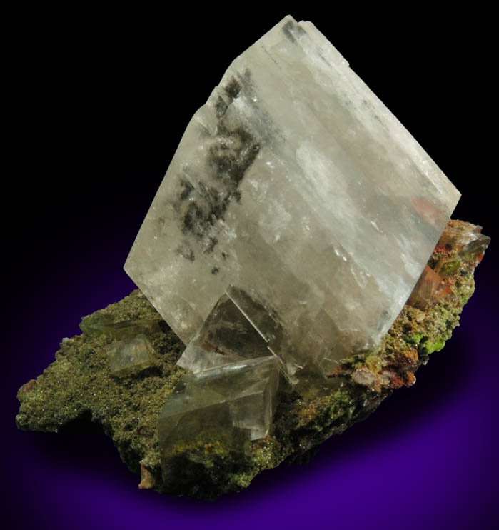 Calcite with Duftite from Tsumeb Mine, 2nd Oxide Zone, Otavi-Bergland District, Oshikoto, Namibia (Type Locality for Duftite)