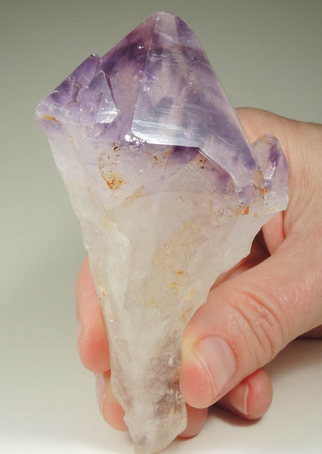 Quartz var. Amethyst (with unusual zoning) from Alto Uruguai, Rio Grande do Sul, Brazil