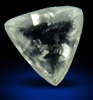 Diamond (0.67 carat cuttable pale-yellow macle, twinned rough diamond) from Diavik Mine, East Island, Lac de Gras, Northwest Territories, Canada