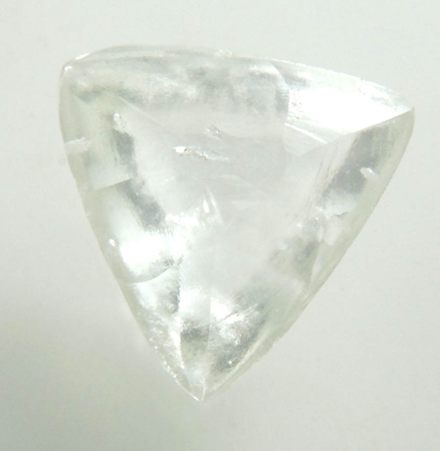 Diamond (0.67 carat cuttable pale-yellow macle, twinned rough diamond) from Diavik Mine, East Island, Lac de Gras, Northwest Territories, Canada